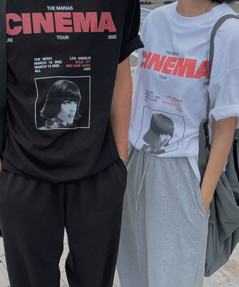 (UNISEX) 시네마 오버핏 15수 반팔 티셔츠